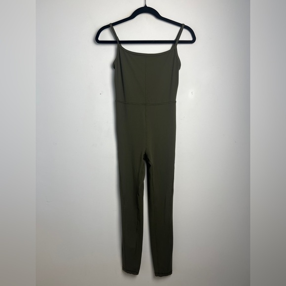 Aritzia Wilfred Free Olive Green Divinity Leotard Square Neck Soft Size Small - Picture 3 of 13
